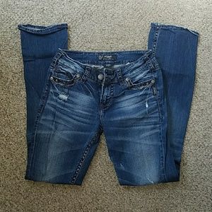 Silver suki cut light washed jeans